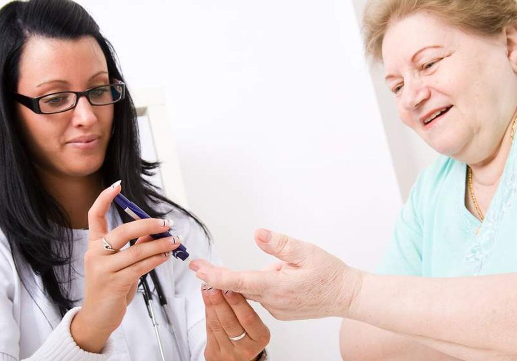 Amostragem de sangue para diabetes